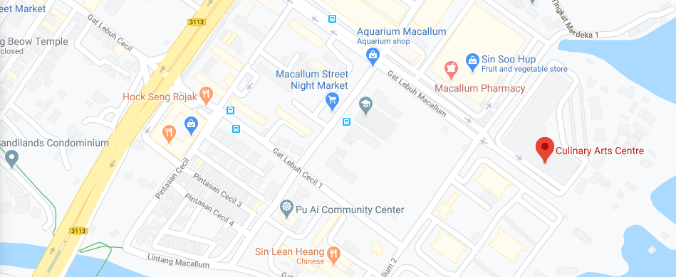 Map to CAC Academy of Chefs