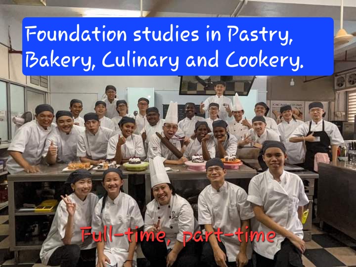 Foundation studies in pastry, bakery, culinary and cookery for Study and Work UNHCR card holders